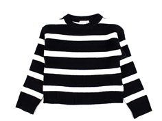 Name It black striped short knit sweater